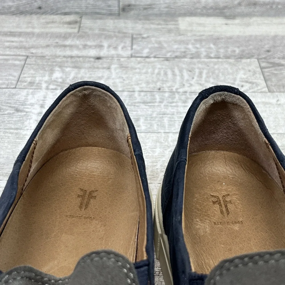Frye Gemma Cap 3471123SKM Blue Gray‎ Suede Slip-On Shoes Women Size 9M